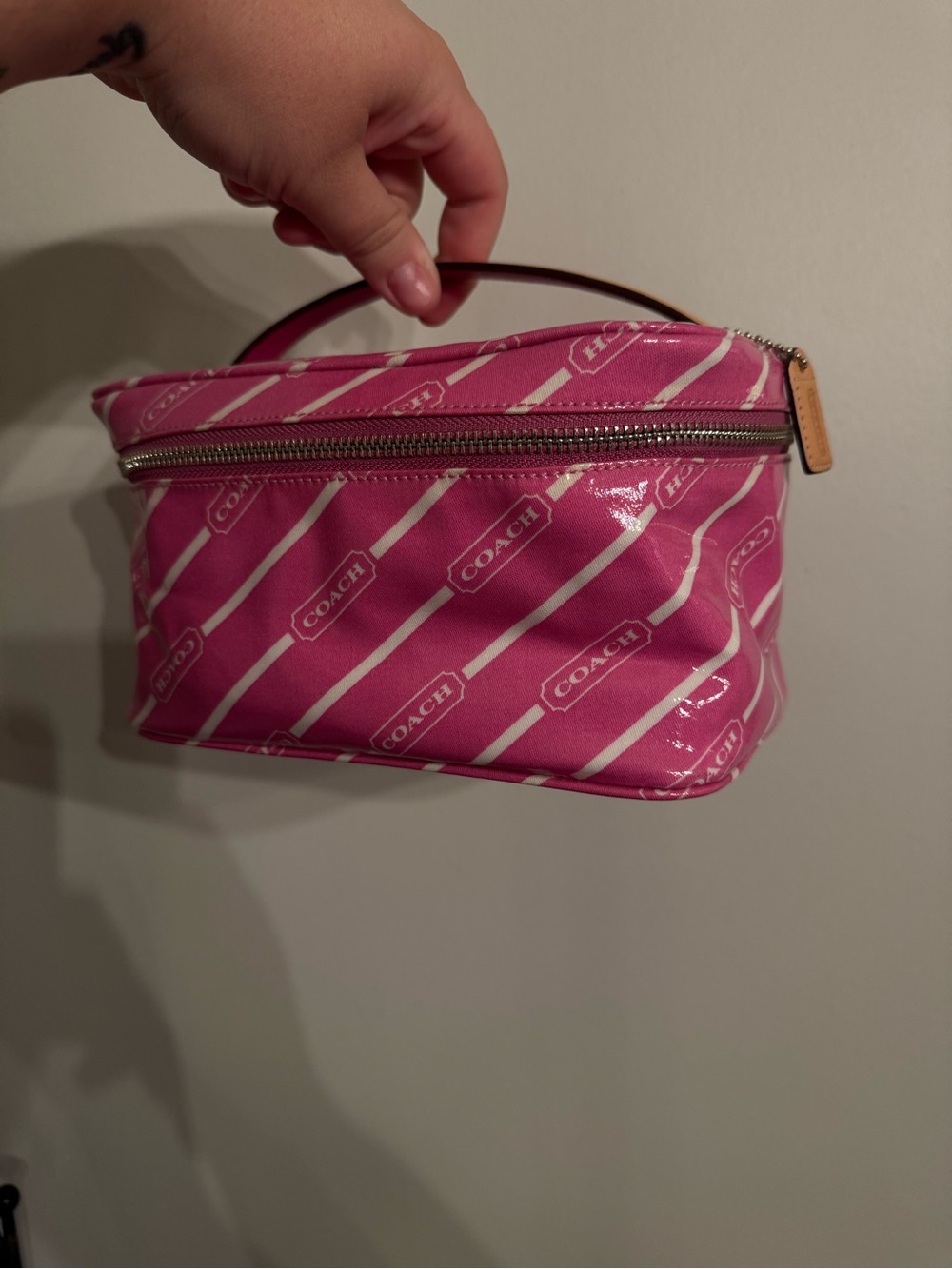 Coach Y2K Pink Cosmetic Train Case